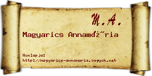 Magyarics Annamária névjegykártya