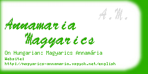 annamaria magyarics business card