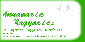 annamaria magyarics business card